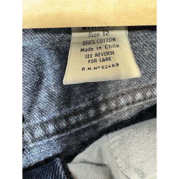 Gitano Jeans Tapered Leg Mom Jean Relaxed Size 12 Over-Dyed Denim Dark Wash NWT - Picture 4 of 7